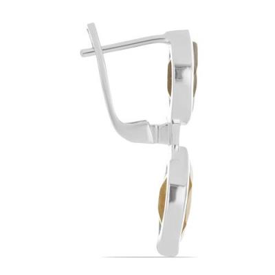 BUY 925 SILVER NATURAL LEMON TOPAZ GEMSTON EARRING